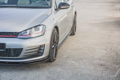 Zijskirts passend voor VW Golf 7 GTI Glans Zwart
