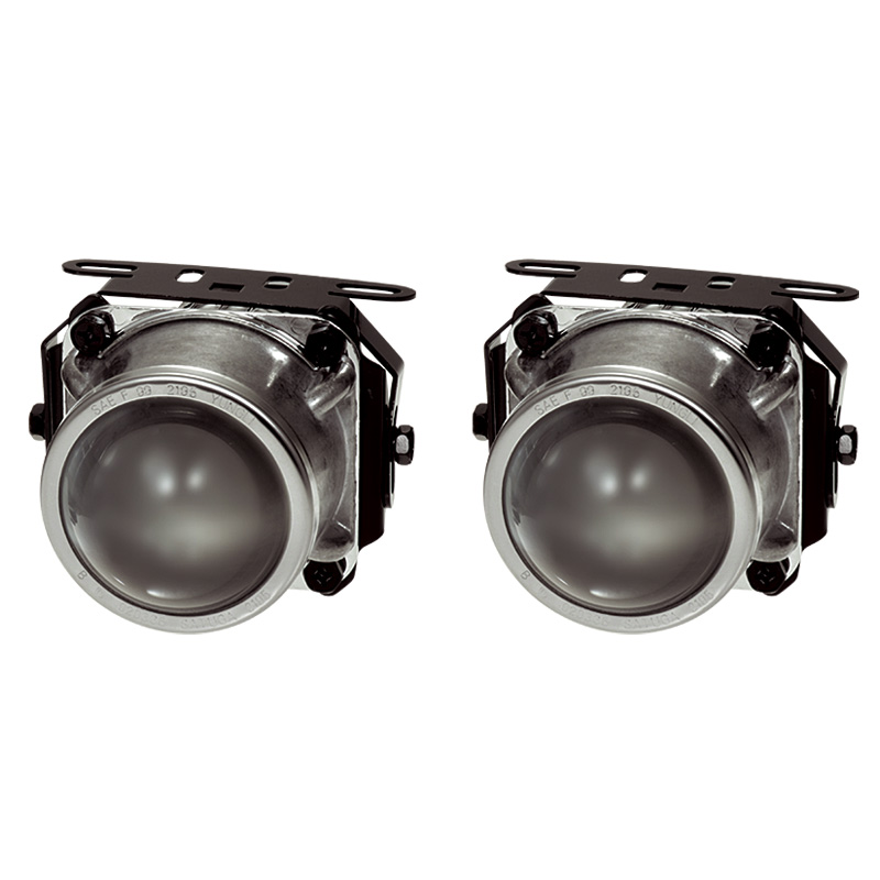 Set Universal Fog Lights Clear H7-12V-55W 74x156mm + ECE-R19 E-Mark