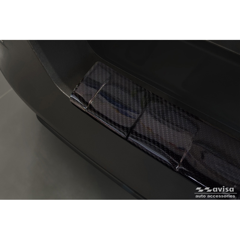 Real 3D Carbon Rear bumper protector  Jeep Avenger + e-Hybrid & EV 2023- 'Ribs'