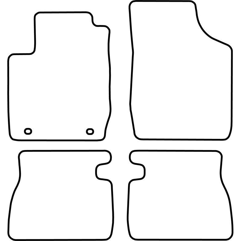 Set velour car mats  Kia Rio 2000-2005