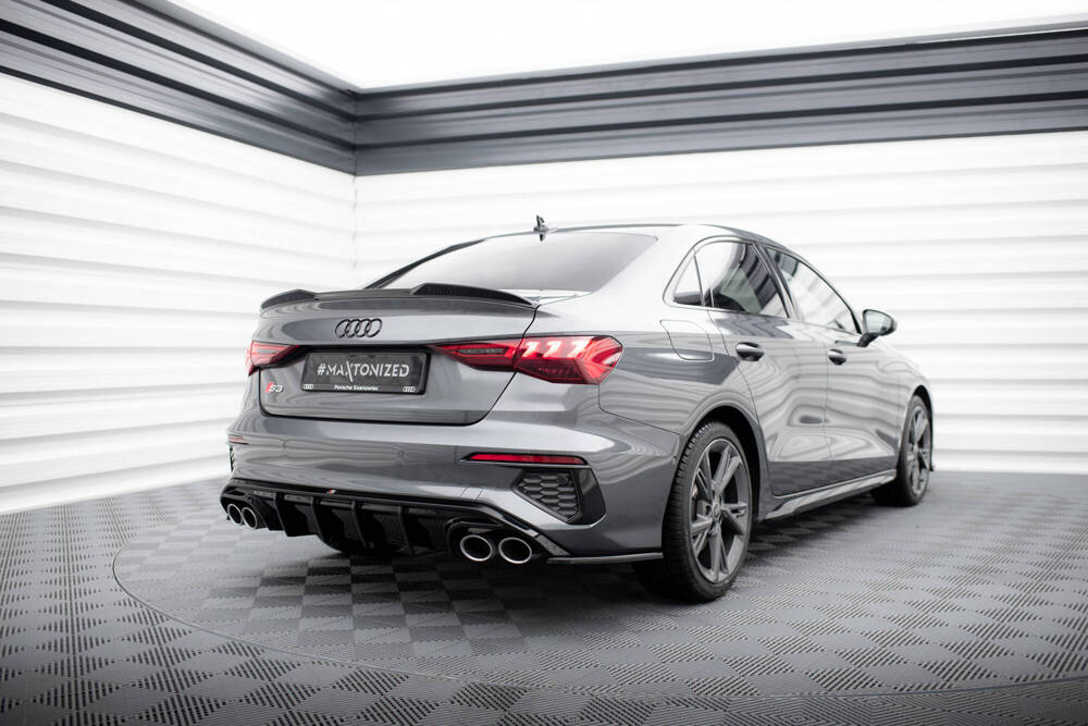 Spoiler passend voor Audi A3 / A3 S-Line / S3 / RS3 Limousine Maxton Glans Zwart
