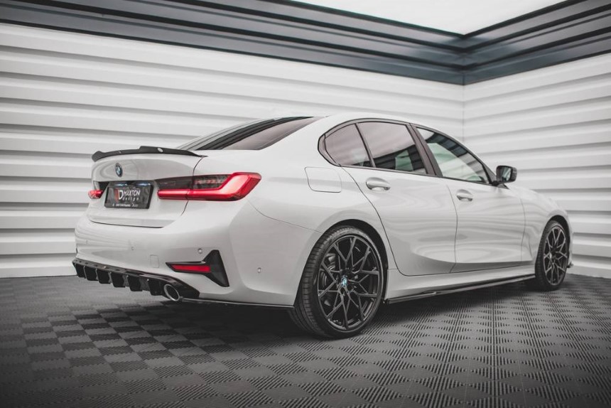 Zijskirts Diffuser passend voor BMW 3 Serie G20 Gloss Black