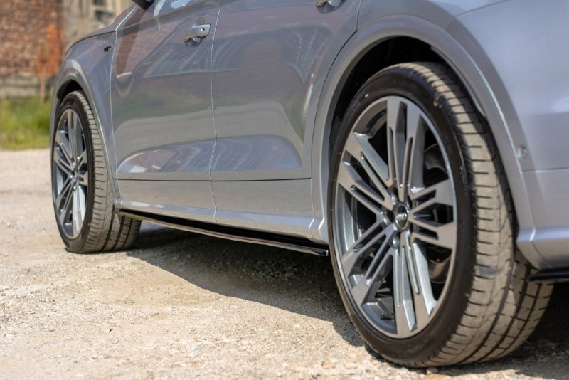 ZijSkirts Diffuser passend voor Audi SQ5/Q5 S-Line MK11 Glanzend Zwart