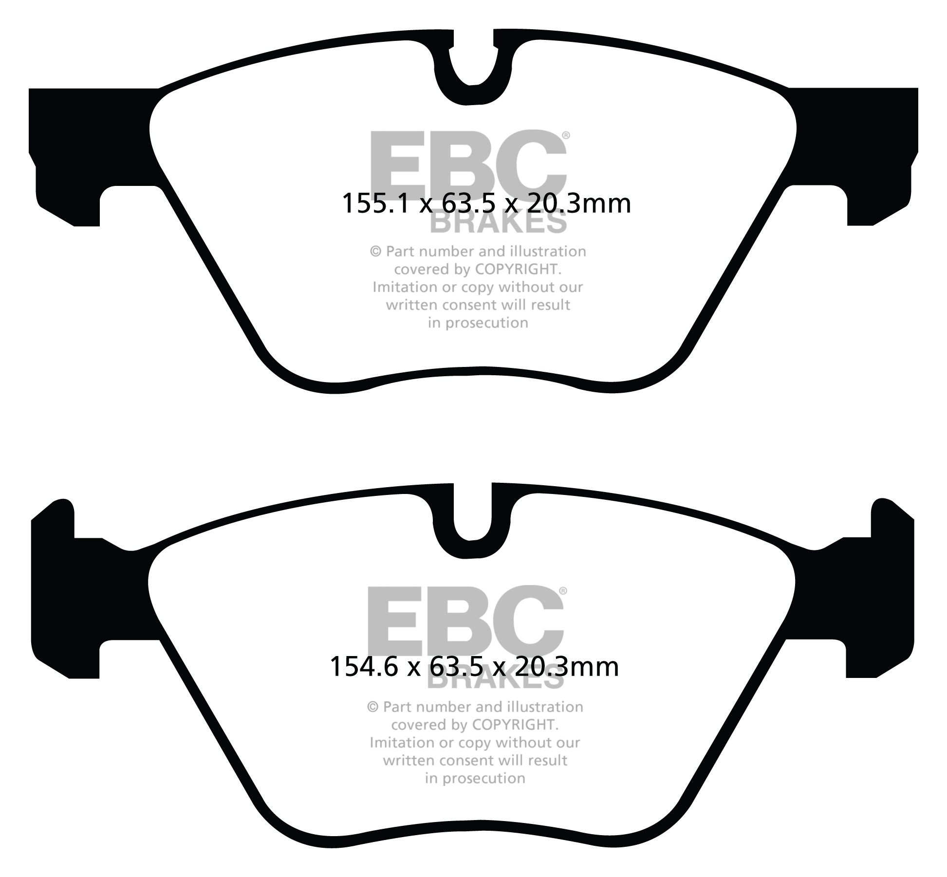 EBC Brakes BMW 320 xDrive 2.0 TD (E90) 2008-2010 Remblokken voor