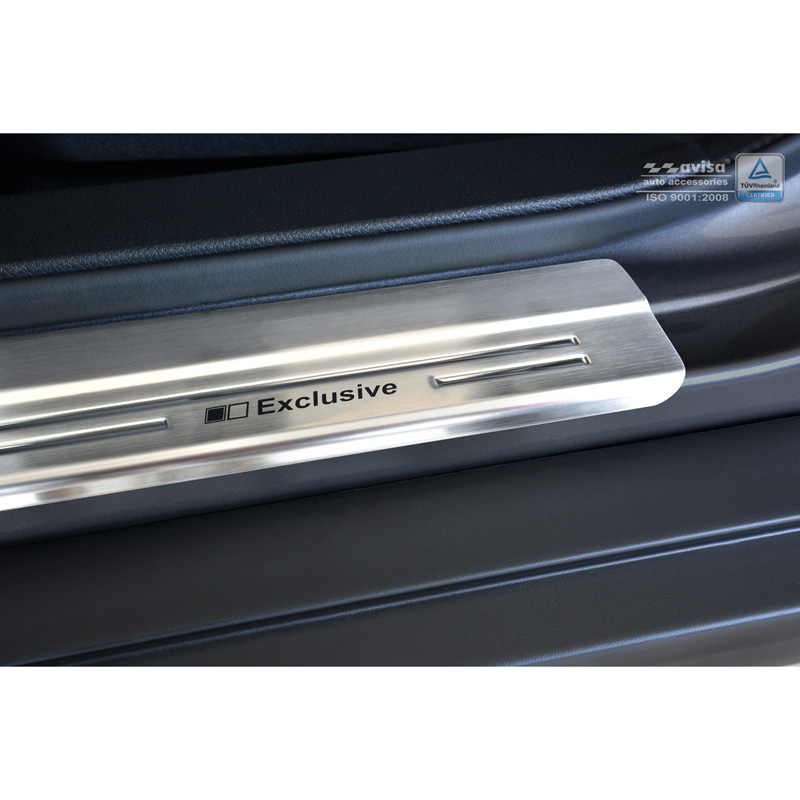 Inox door sill protectors  Nissan X-Trail III 2014-2017 & FL 2017-2021 - 'Exclusive' - 4-pieces