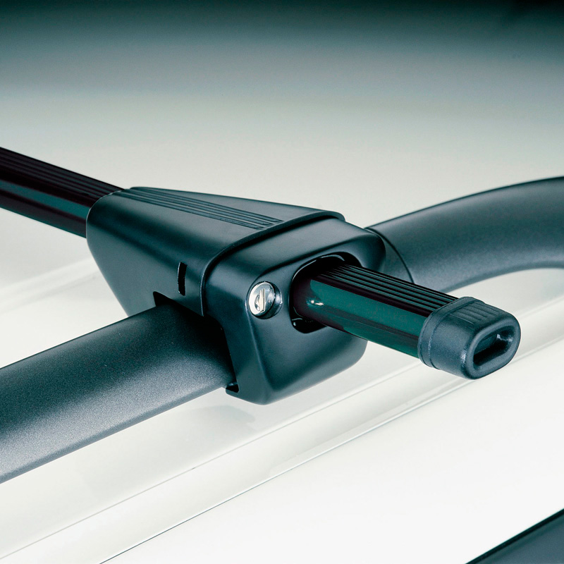 Universal Roof bar set Twinny Load Logico Key 120cm Black Steel for cars with open roof rails