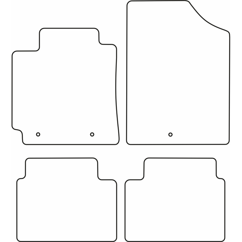 Set velour car mats  Hyundai Veloster 2011-