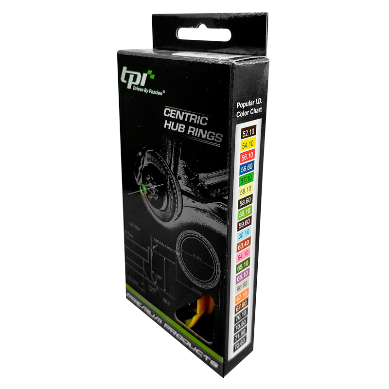 Set TPI Hub Centric Rings - 76.1->56.1mm - Ruby Red