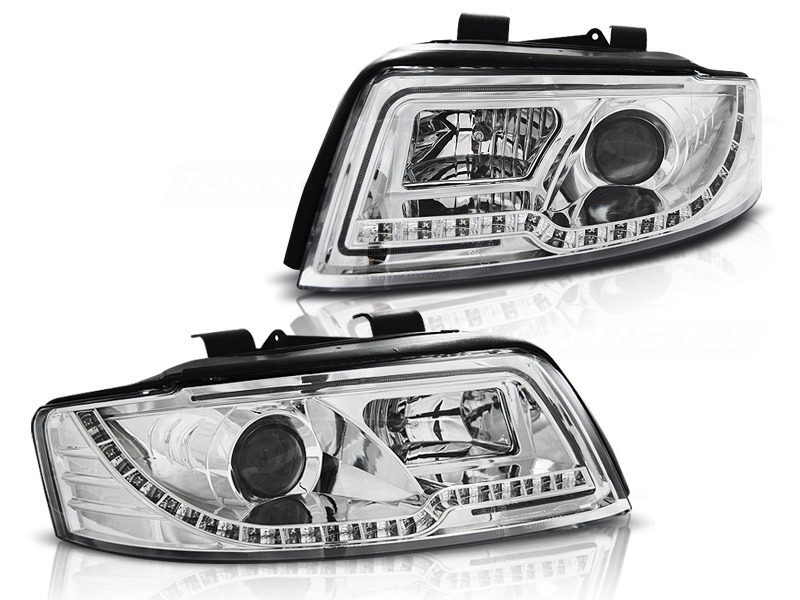 Headlights Audi A4 8E 01-04 Tube Light LED black