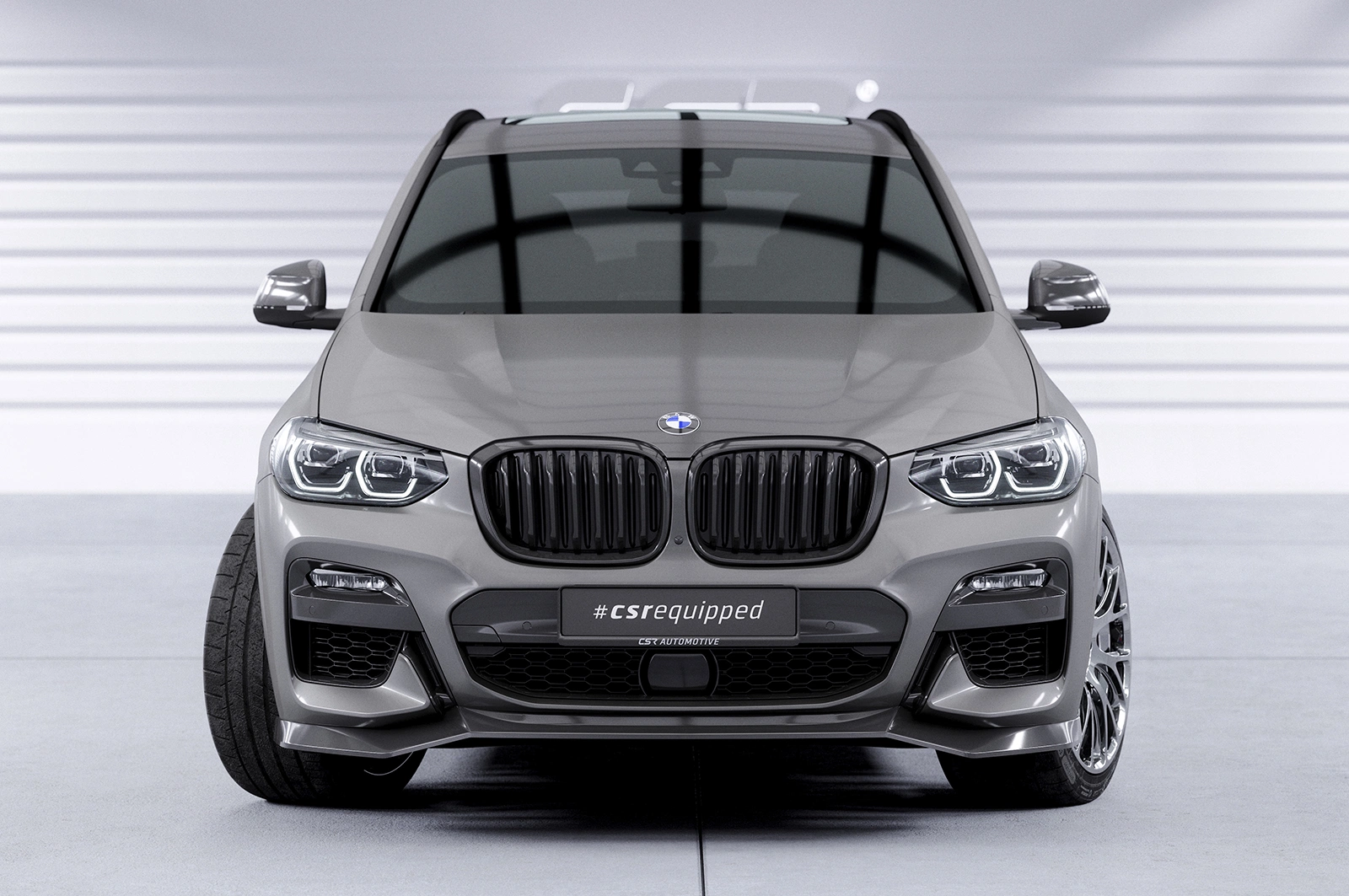 Voorspoiler passend voor BMW X3 G01 / X4 G02 M-Pakket 2017-2021 Glans Zwart CSR