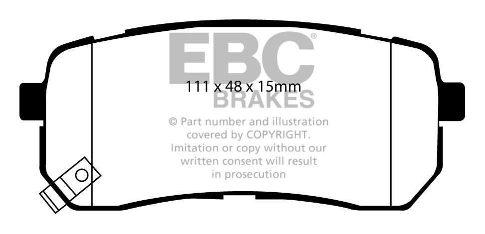 EBC Brakes KIA Sedona 2.2 TD 2009-.. Remblokken achterzijde