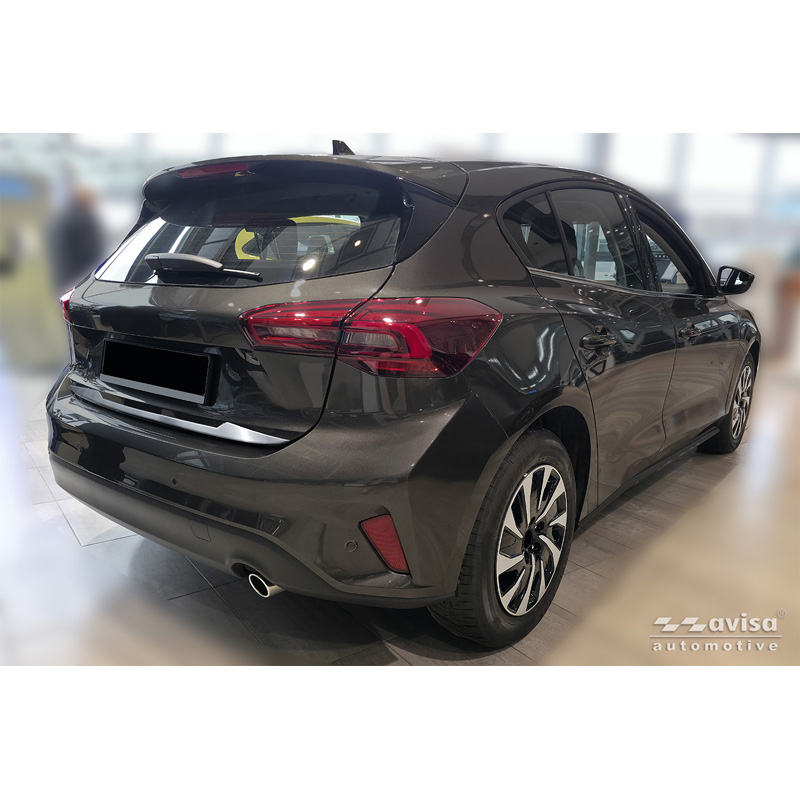 Avisa Brushed Stainless Steel Trunk Tailgate Trim Cover  Ford Focus IV HB 2018-2021 & Facelift 2021-