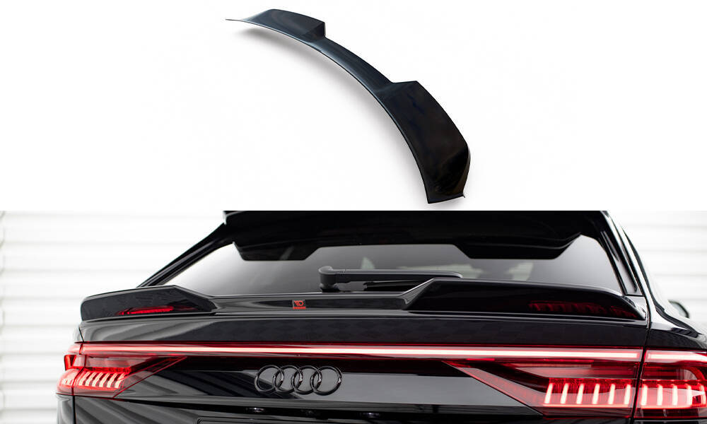 Spoiler passend voor Audi Q8 S-Line / SQ8 / RSQ8 Maxton Glans Zwart