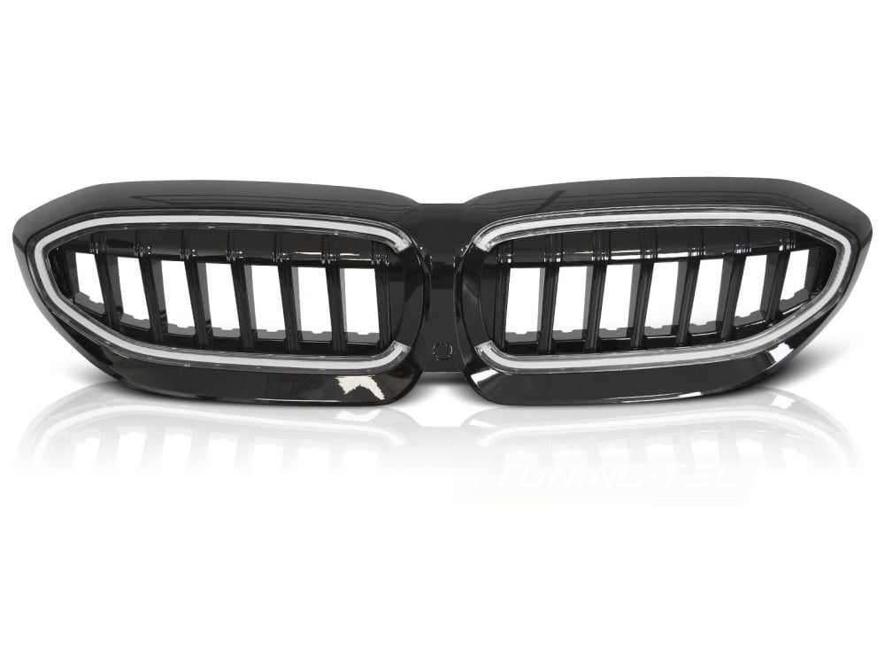 Grill Nieren passend voor BMW 3 Serie G20/G21 19-22 LED Glans Zwart