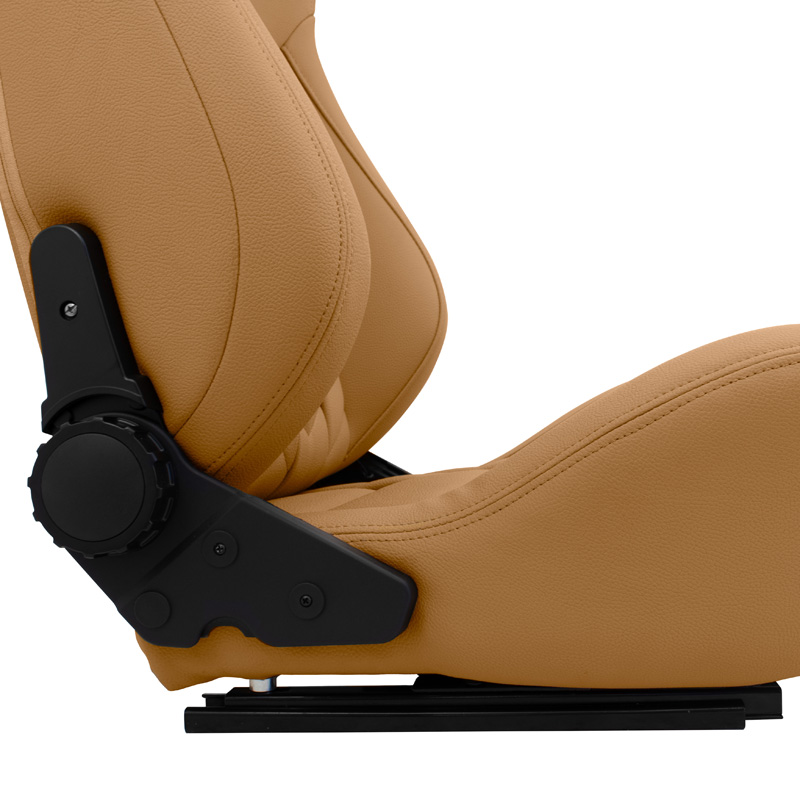 Sport seat 'GK' - Beige Synthetic leather - Dual-side reclinable back-rest - incl. slides