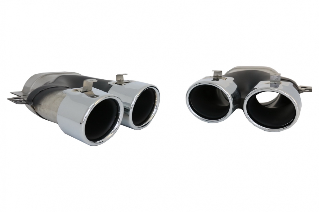 Diffuser passend voor Mercedes GLC C253 (2020-..) Coupe Facelift GLC43 incl. Uitlaat Stukken Zilver