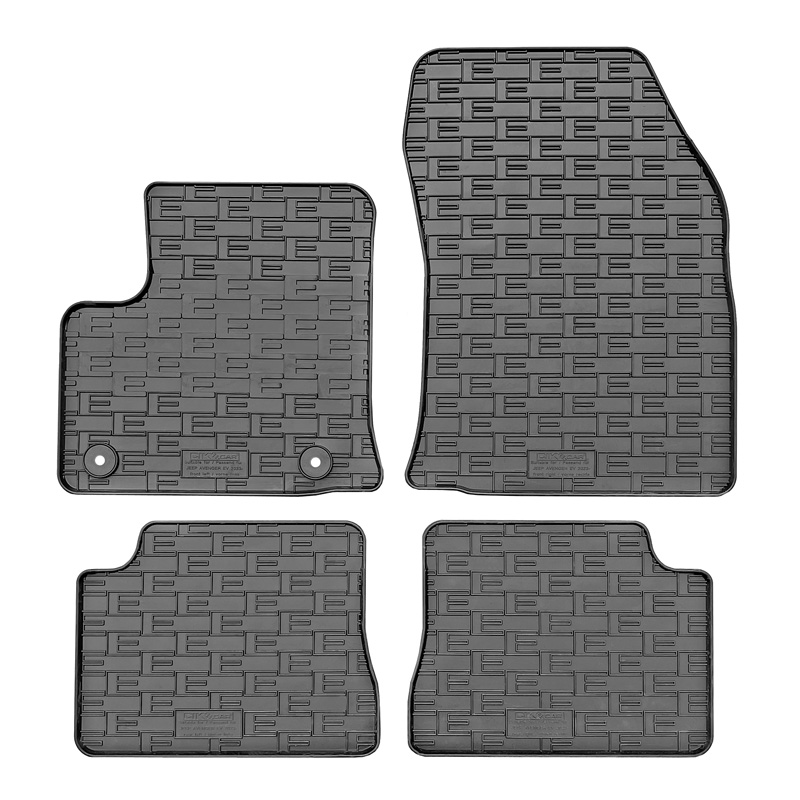 Rubber car mats set  Jeep Avenger (electric) 2023- & Fiat 600e 2023- (4-pieces + fixing system)