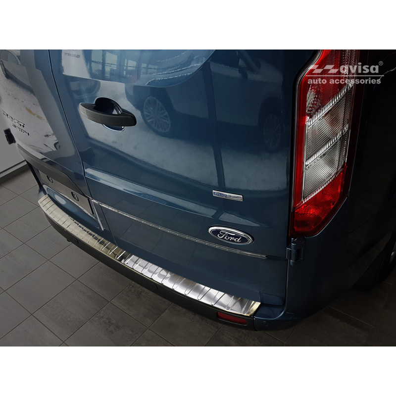 Stainless Steel Rear bumper protector  Ford Transit/Tourneo Custom 2012-2018 & 2018-2023 'Ribs'
