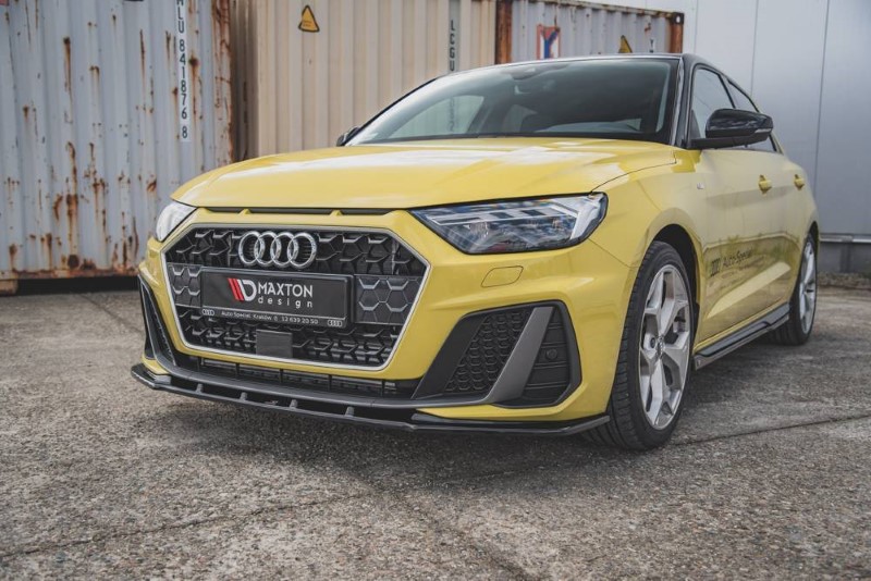 Voorspoiler Audi A1 S-LINE GB glanzend zwart V.1