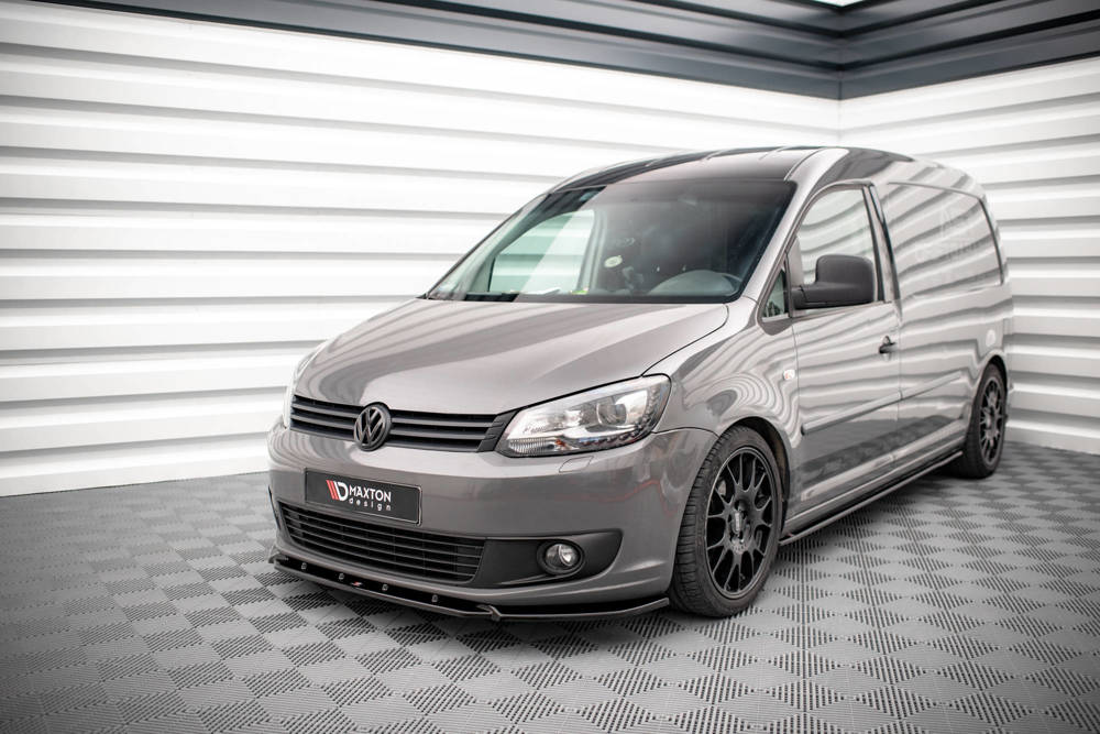 Voorspoiler passend voor VW Caddy Mk.3 FL Maxton Glans Zwart