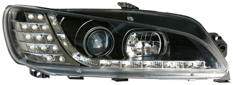 Headlights Peugeot 306 97-99 LED Devil Eyes DRL look black LED