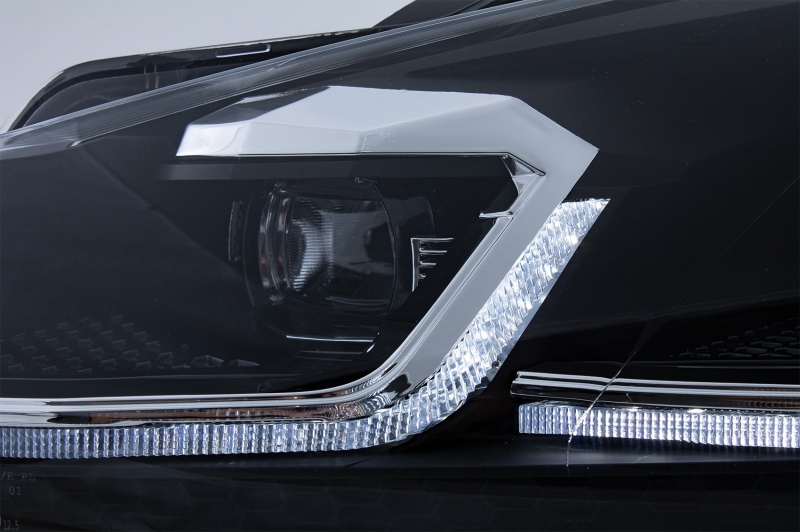 Headlights VW Golf VI in Golf 7.5 Look Dynamic LED Black