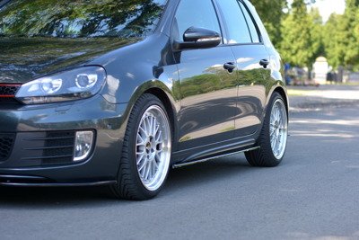 Zijskirts passend voor VW Golf 6 GTI / GTD Glans Zwart
