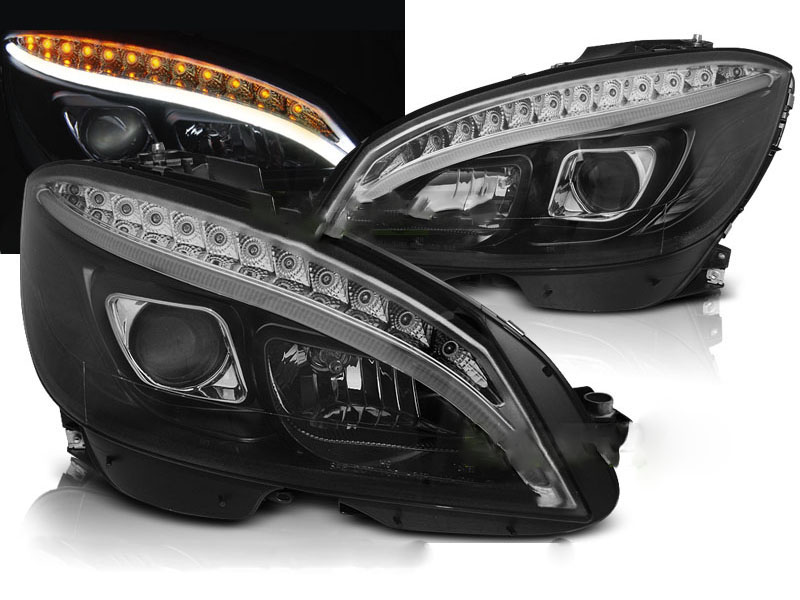 Headlights Mercedes W204 2011-.. Xenon look DRL