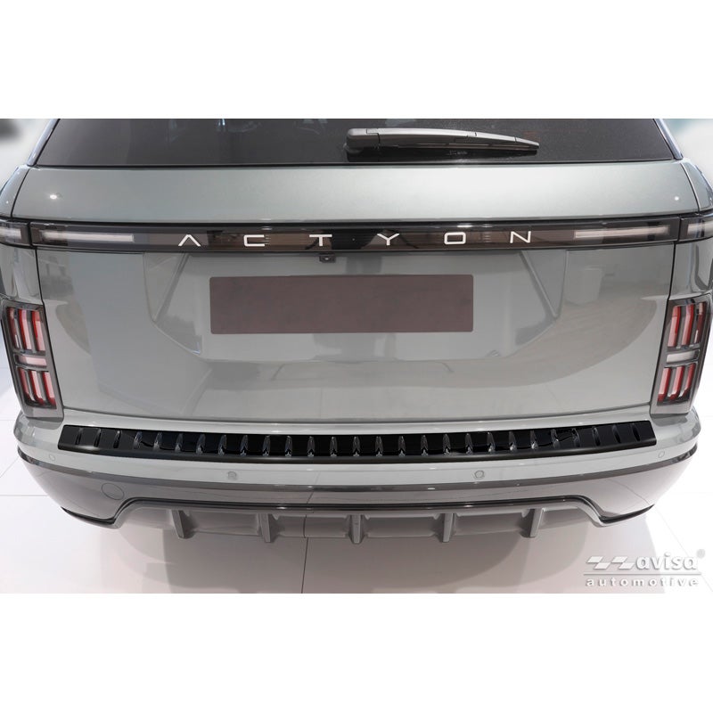 Avisa Stainless Steel Rear Bumper Protector  KGM Actyon 2025- - High Gloss Black