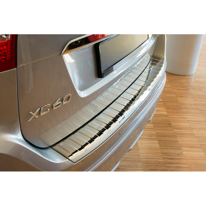 Chrome Stainless Steel Rear bumper protector  Volvo XC60 2013-2016 'Ribs'