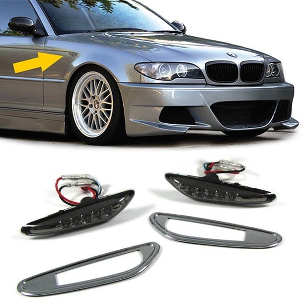 Side Indicators E46 01-../E60 LED Smoked
