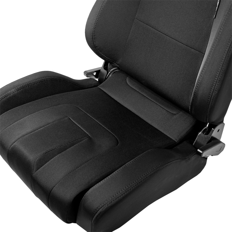 Sport seat 'RS6-II' - Black Fabrics - Dual-side reclinable back-rest - incl. slides
