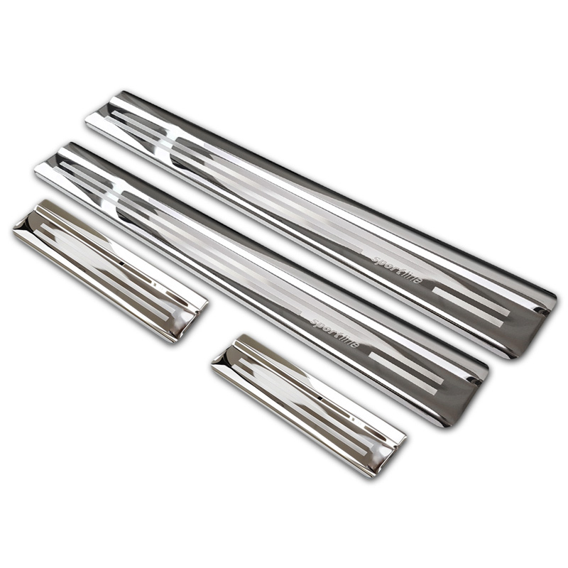 Stainless Steel Door sill protectors  Honda Civic X HB 5-doors 2017-2022 'Sportline' - 4-pieces