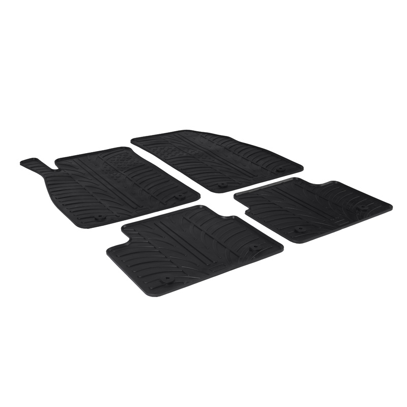 Rubber car mats set  Opel Insignia 2013-2017 (T profile 4-pieces + mounting clips)