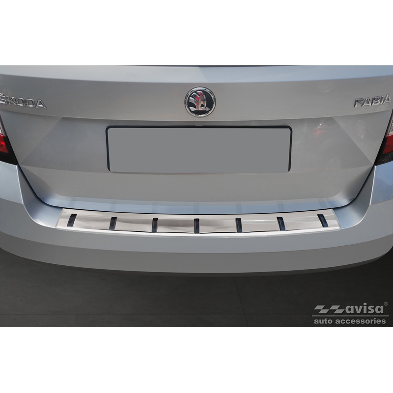 Stainless Steel Rear bumper protector  Skoda Fabia III Combi 2014-2018 'STRONG EDITION'