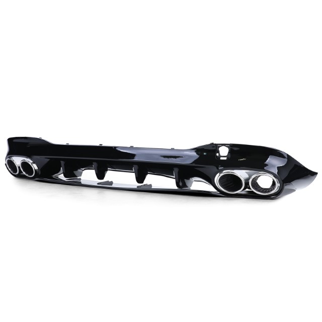 Diffuser passend voor Mercedes CLA C118 glans zwart met Sierstukken