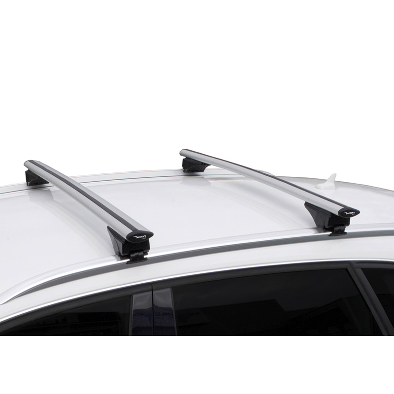 Universal Roof bar set Twinny Load Aluminum Fly Bar 124cm for cars with open & closed roof rails