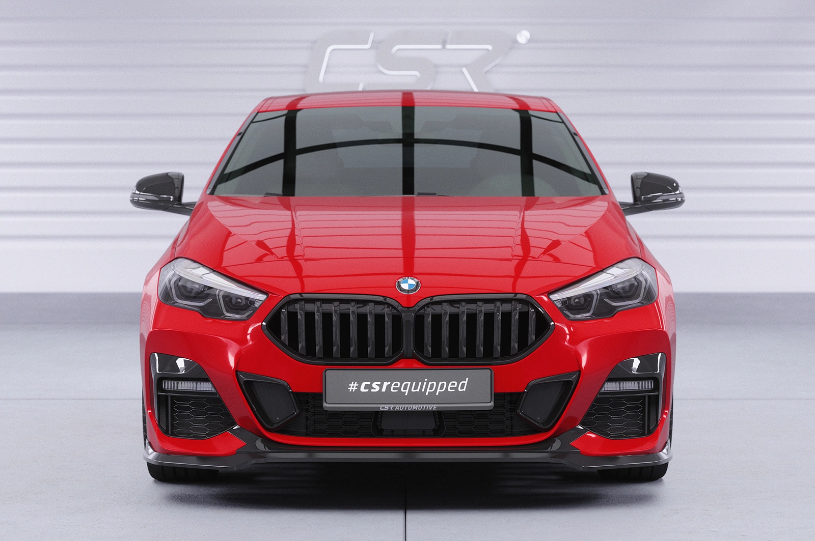 Voorspoiler passend voor BMW 2er (F44) M-Sport / M235 Glans Zwart van CSR Automotive (2020-)