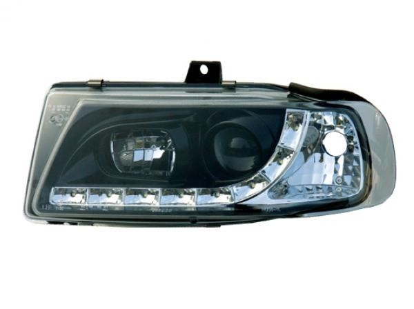 Headlights Seat Ibiza 6K LED Devil Eyes DRL Look Black