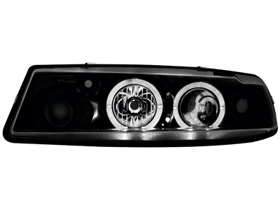 Headlights Opel Calibra Angel Eyes Black
