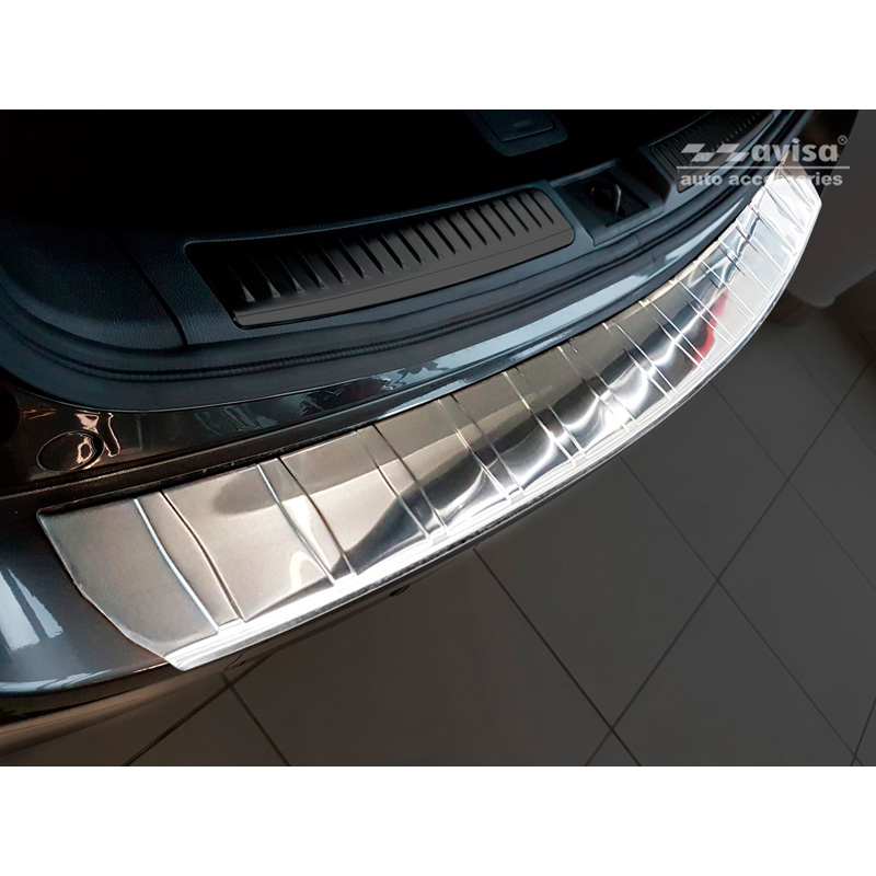 Stainless Steel Rear bumper protector  Mazda 6 III GJ combi 2012- 'Ribs' (Long Version)