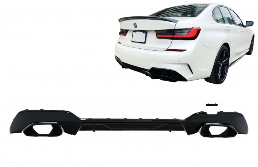 Diffuser passend voor BMW 3 Serie G20 / G21 / G28 340i Look Duplex incl Sierstukken