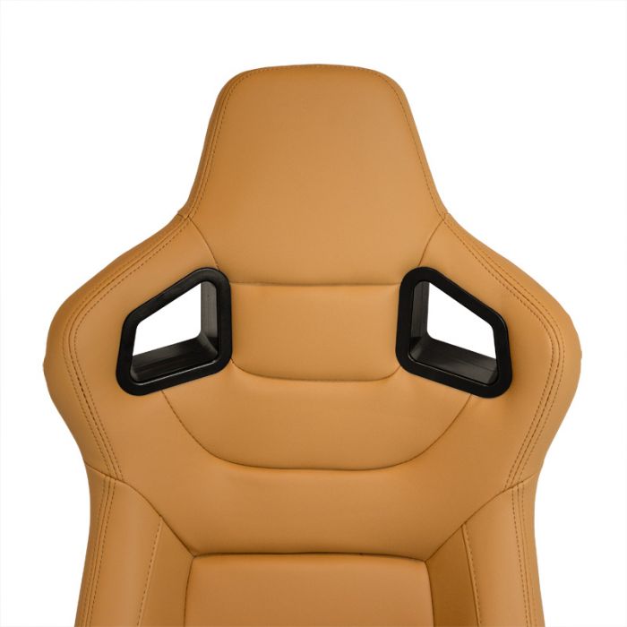 Sport seat 'RK' - Beige Synthetic leather - Dual-side reclinable back-rest - incl. slides
