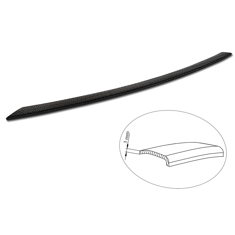 Matt Black Aluminum Rear bumper protector  Kia Sorento IV 2020- 'Riffled Plate'