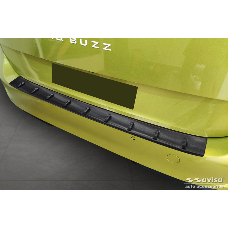 Black Stainless Steel Rear bumper protector  Volkswagen ID.Buzz + Cargo 2022- 'STRONG EDITION'