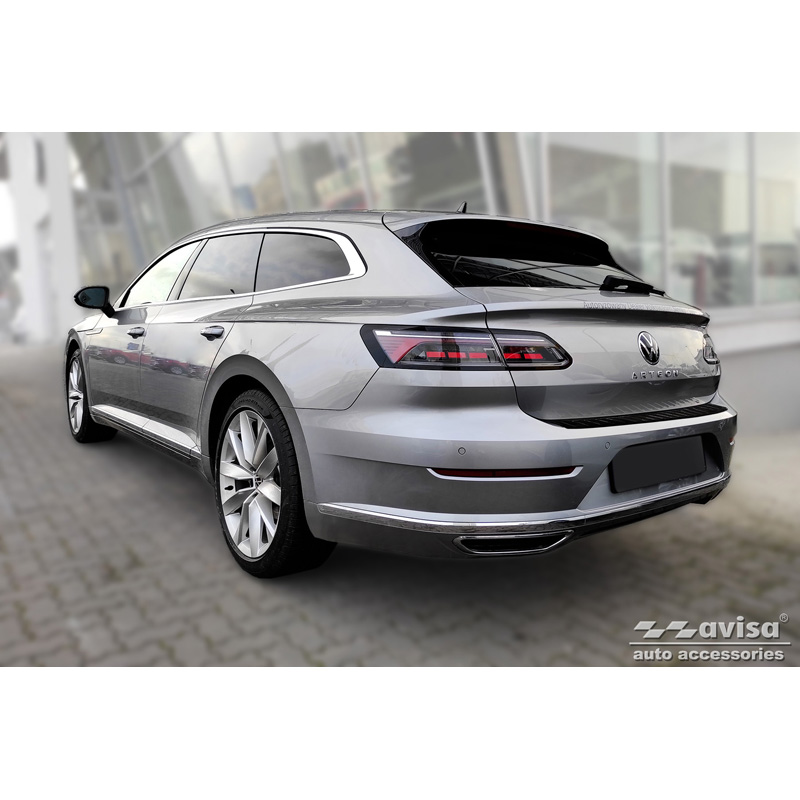 Real 3D Carbon Rear bumper protector  Volkswagen Arteon Shooting Brake incl. eHybrid 2020- 'Ribs'
