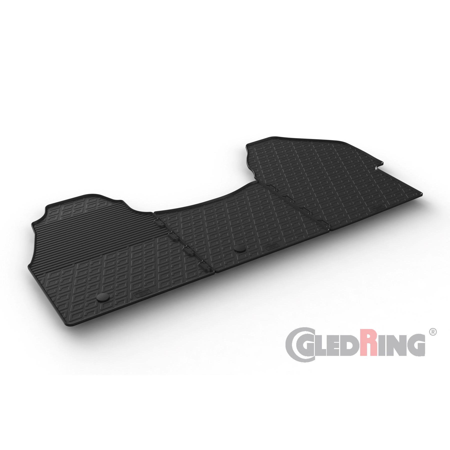 Rubber car mats set  Mercedes Sprinter Furgon 910 Cargo 5/2018- (G profile 3-pieces + mounting clips)