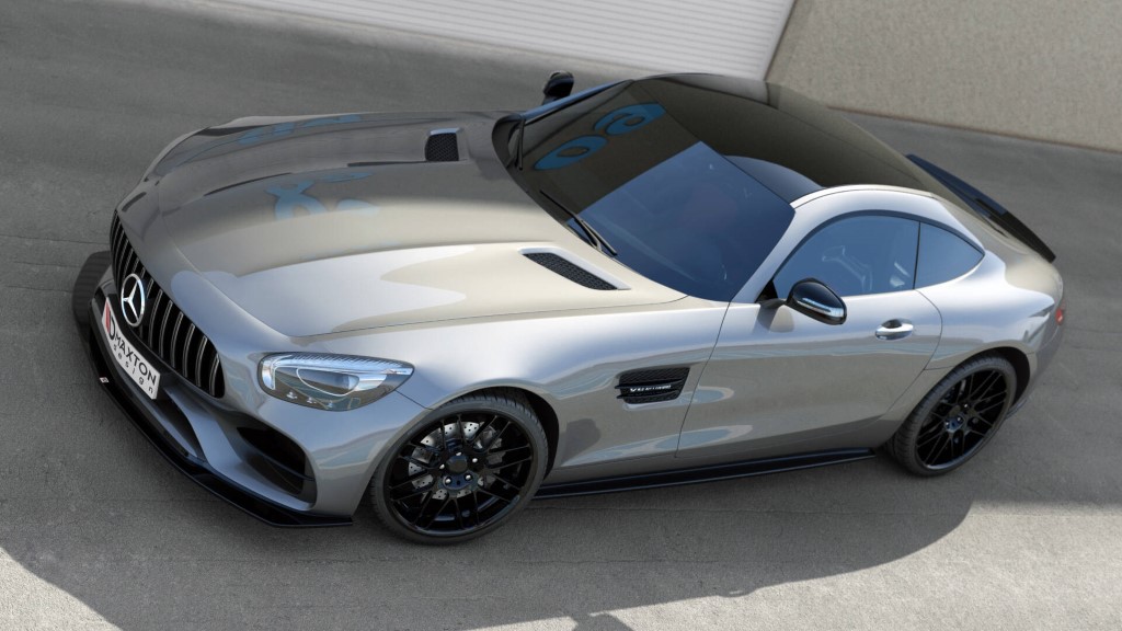 Zijskirts passend voor Mercedes AMG GT / GT S C190 Glans Zwart