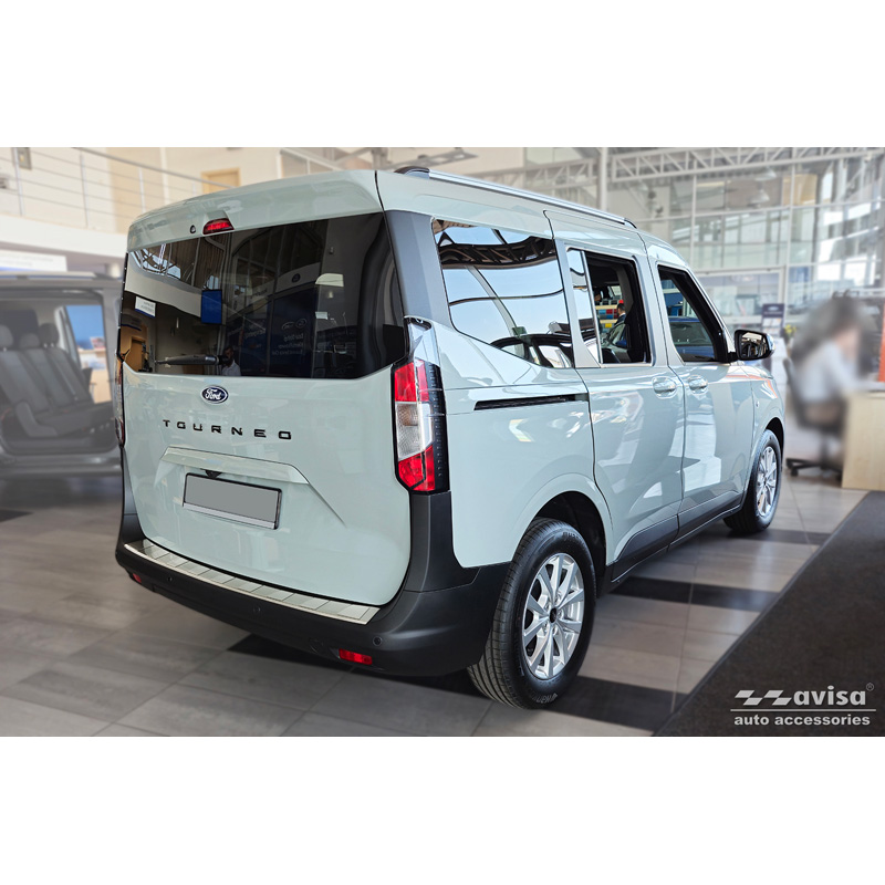 Stainless Steel Rear Bumper Protector  Ford Tourneo Courier II / Transit Courier II 2023- 'Ribs'