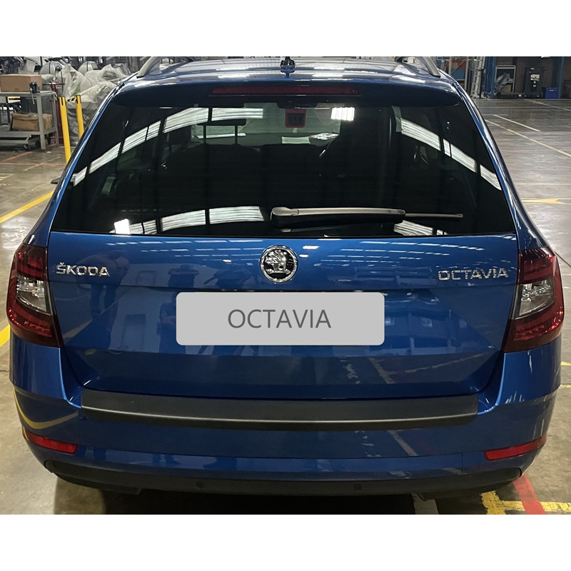 ABS Rear bumper protector  Skoda Octavia III FL Kombi 2017-2020 (excl. VRS) Black